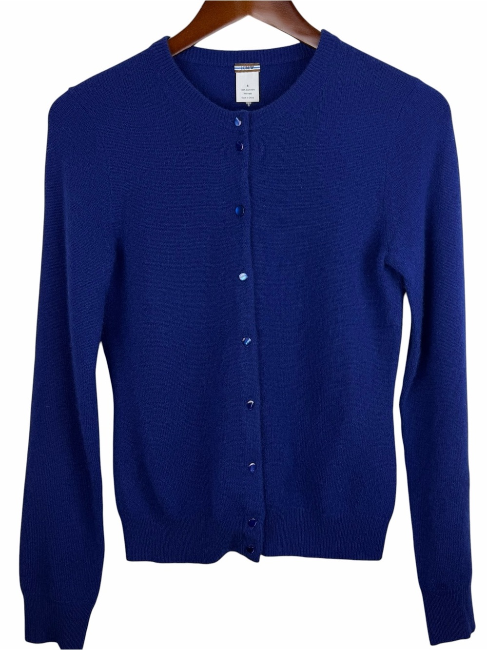 J. Crew Vintage | Blue Button Cashmere Cardigan Sweater